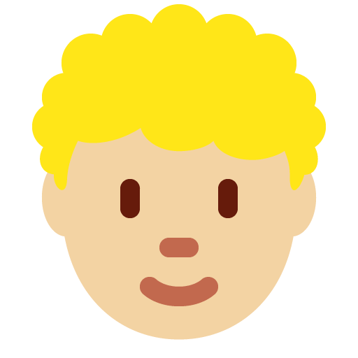 Άτομο: Μεσαία Ανοιχτόχρωμη Επιδερμίδα, Σγουρά Μαλλιά