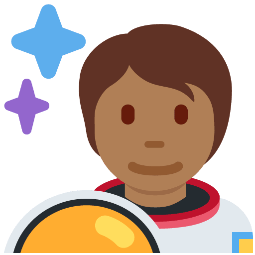Astronaut(In): Mitteldunkle Hautfarbe