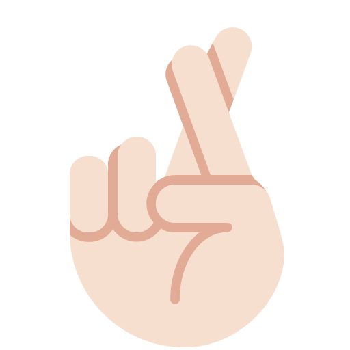 Hand Mit Gekreuzten Fingern: Helle Hautfarbe