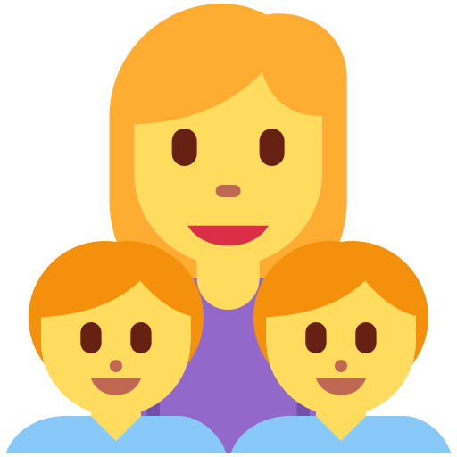 Familie: Frau, Junge, Junge