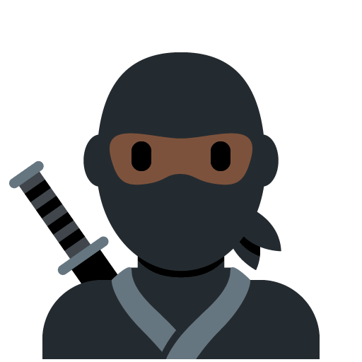 Ninja: Dunkle Hautfarbe