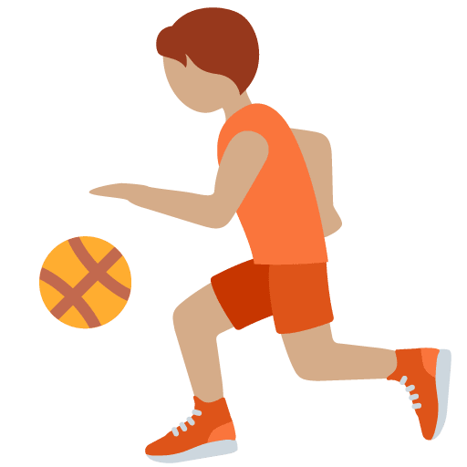 Person Mit Ball: Mittlere Hautfarbe