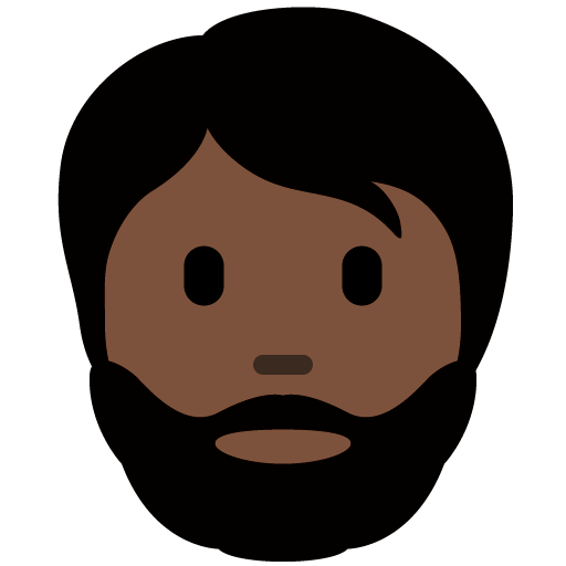 Person: Dunkle Hautfarbe, Bart