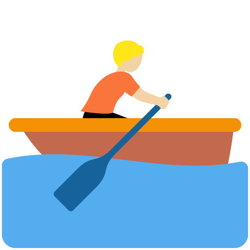Person Im Ruderboot: Mittelhelle Hautfarbe