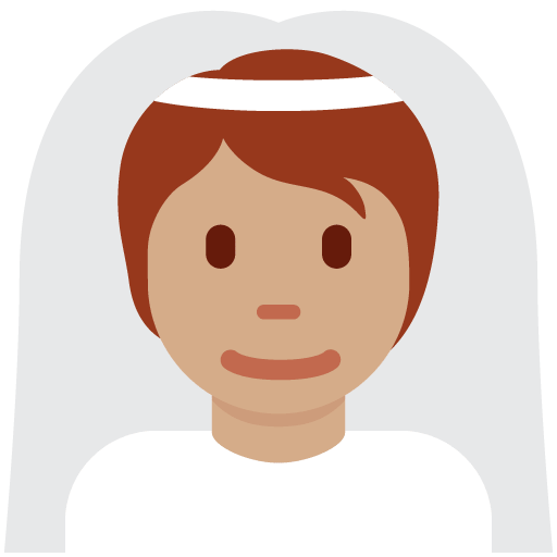 Person Mit Schleier: Mittlere Hautfarbe
