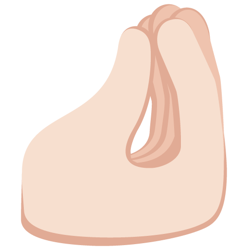 Zusammengedrückte Finger: Helle Hautfarbe