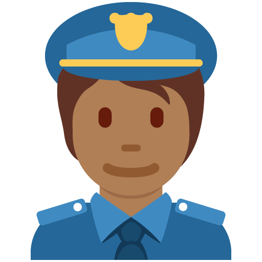 Polizist(In): Mitteldunkle Hautfarbe