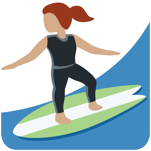 Surferin: Mittlere Hautfarbe