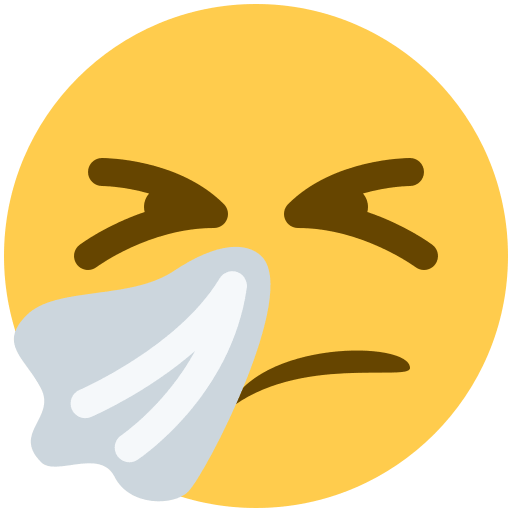 Kýchající obličej