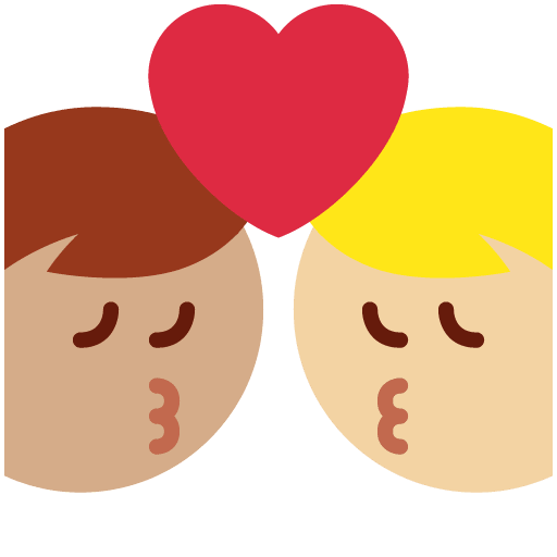 Φιλί: Άνδρας, Άνδρας, Μεσαία Ανοιχτόχρωμη Επιδερμίδα, Μεσαία Επιδερμίδα