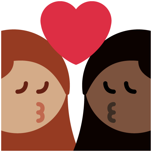 Φιλί: Γυναίκα, Γυναίκα, Μεσαία Επιδερμίδα, Σκουρόχρωμη Επιδερμίδα