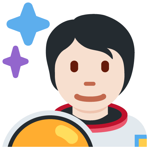 Astronaut(In): Helle Hautfarbe