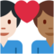 Coppia Con Cuore: Uomo, Uomo, Carnagione Medio-Scura, Carnagione Chiara Coppia Con Cuore: Uomo, Uomo, Carnagione Medio-Scura, Carnagione Chiara