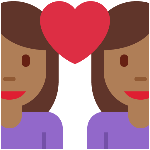 Coppia Con Cuore - Donna: Carnagione Medio-Scura, Donna: Senza Carnagione Coppia Con Cuore - Donna: Carnagione Medio-Scura, Donna: Senza Carnagione