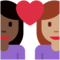 Coppia Con Cuore: Donna, Donna, Carnagione Scura, Carnagione Media Coppia Con Cuore: Donna, Donna, Carnagione Scura, Carnagione Media