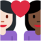 Coppia Con Cuore: Donna, Donna, Carnagione Chiara, Carnagione Scura Coppia Con Cuore: Donna, Donna, Carnagione Chiara, Carnagione Scura
