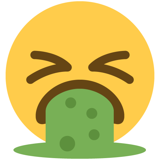 Kotzendes Gesicht
