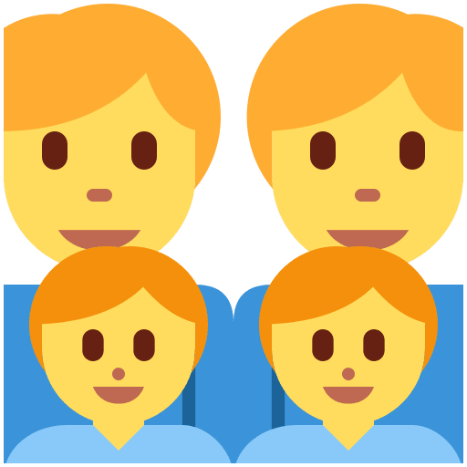 Familie: Mann, Mann, Junge, Junge