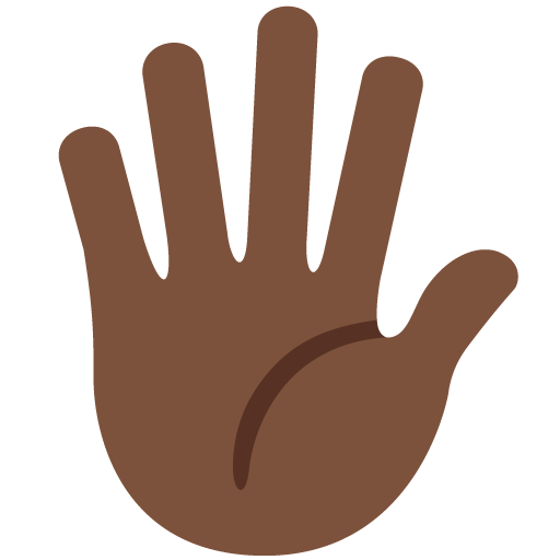 Hand Mit Gespreizten Fingern: Dunkle Hautfarbe