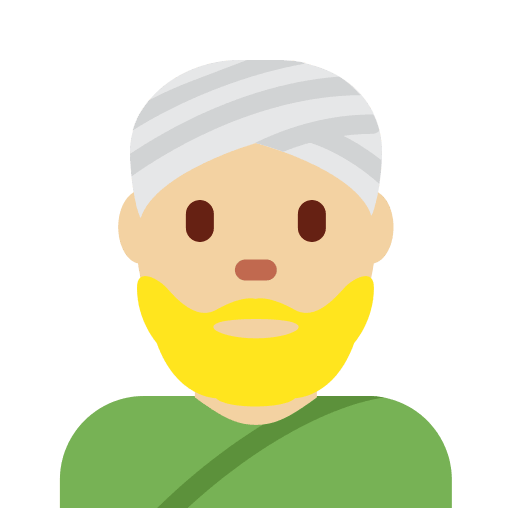 Mann Mit Turban: Mittelhelle Hautfarbe