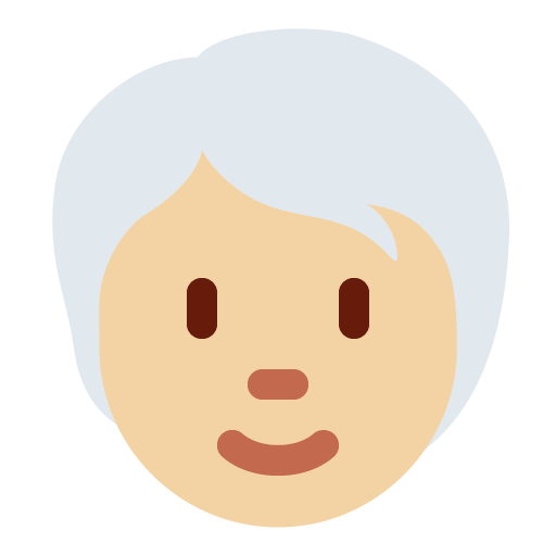 Person: Mittelhelle Hautfarbe, Weißes Haar