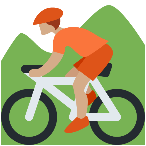 Mountainbiker(In): Mittlere Hautfarbe