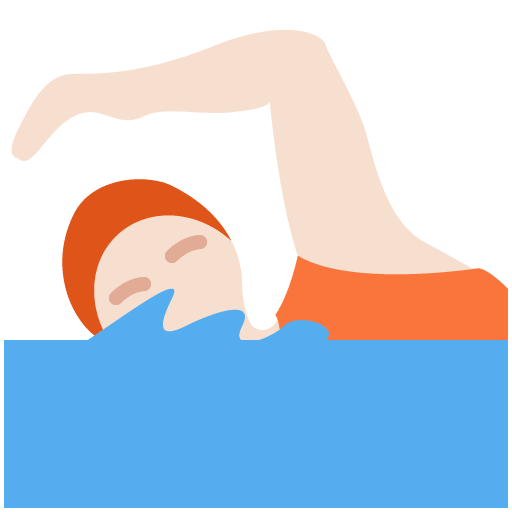 Schwimmer(In): Helle Hautfarbe