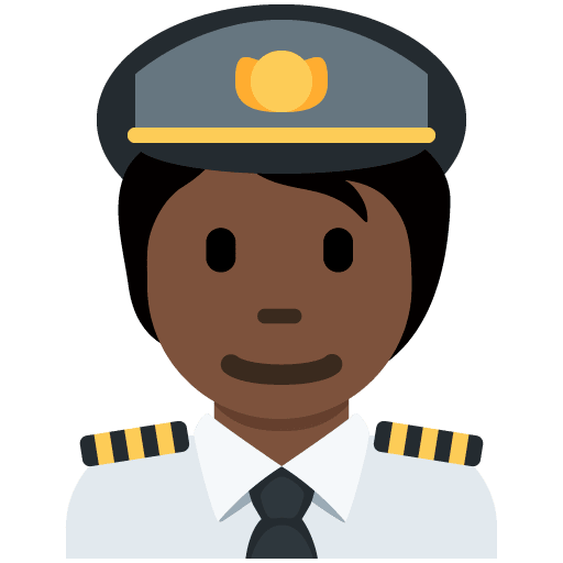 Pilot(In): Dunkle Hautfarbe