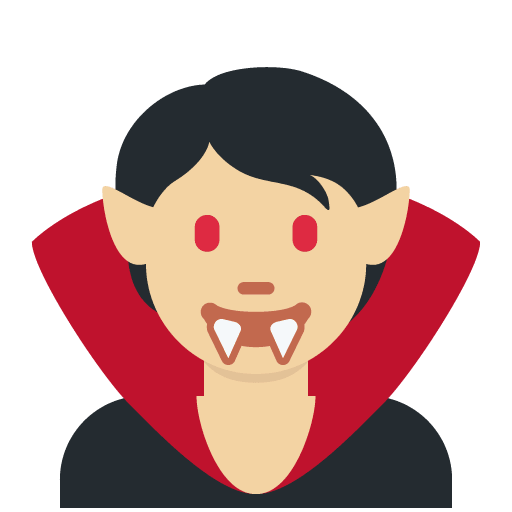 Vampir: Mittelhelle Hautfarbe