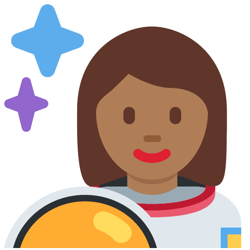 Astronautin: Mitteldunkle Hautfarbe