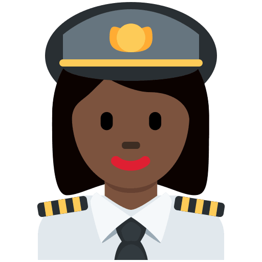 Pilotin: Dunkle Hautfarbe