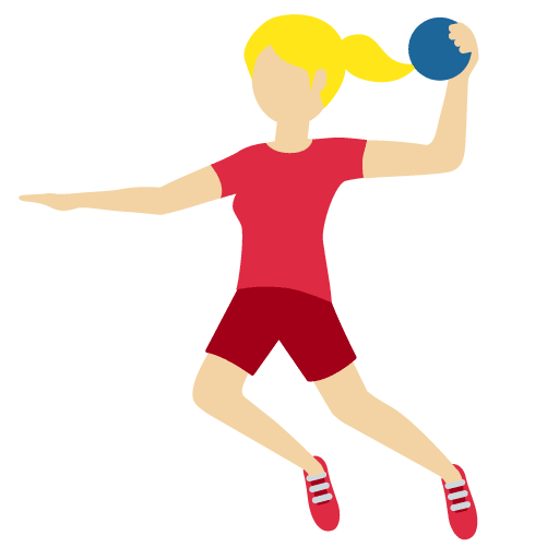 Handballspielerin: Mittelhelle Hautfarbe