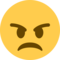 Verärgertes Gesicht