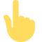 Nach Oben Weisender Zeigefinger Von Hinten
