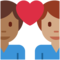 Paar mit Herz: Mann, Mann, Mittlere Hautfarbe, Mitteldunkle Hautfarbe