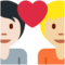 Paar mit Herz: Person, Person, Helle Hautfarbe, Mittelhelle Hautfarbe