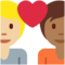 Paar mit Herz: Person, Person, Mittelhelle Hautfarbe, Mitteldunkle Hautfarbe