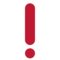 Rotes Ausrufezeichen