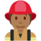 Feuerwehrmann/-frau: Mitteldunkle Hautfarbe