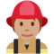 Feuerwehrmann/-frau: Mittlere Hautfarbe