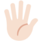 Hand Mit Gespreizten Fingern: Helle Hautfarbe