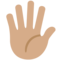 Hand Mit Gespreizten Fingern: Mittlere Hautfarbe