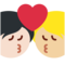 Kuss: Person, Person, Mittelhelle Hautfarbe, Helle Hautfarbe