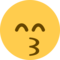Küssendes Gesicht Mit Lächelnden Augen