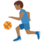 Mann Mit Ball: Mitteldunkle Hautfarbe