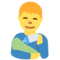 Mann Füttert Baby