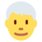 Mann: Weißes Haar
