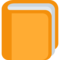 Orangefarbenes Buch