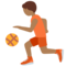 Person Mit Ball: Mitteldunkle Hautfarbe