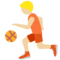 Person Mit Ball: Mittelhelle Hautfarbe
